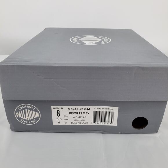 Palladium Womens 8 Revolt Lo TX Black/Black Platform Shoes 97243-010-M New - Picture 9 of 9